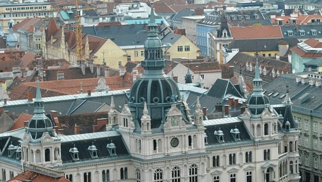 Grazer Rathaus: Das Machtzentrum der Murmetropole. (Bild: KRONEN ZEITUNG)