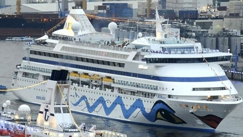 Die Aida Aura auf einem Archivbild im Hamburger Hafen (Bild: AFP)