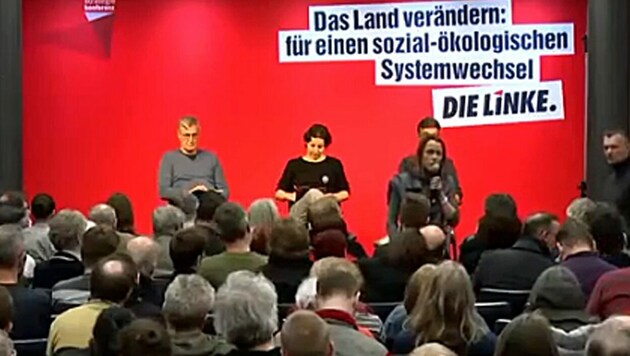 Bei einer Strategiekonferenz der deutschen Linken sprach eine Teilnehmerin davon, Reiche zu erschießen. (Bild: Screenshot/Instagram.com)