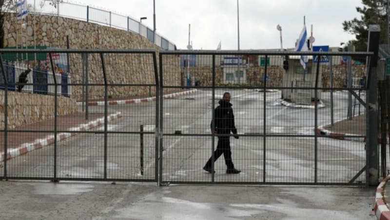Der Checkpoint vor Bethlehem wurde geschlossen. (Bild: AFP)