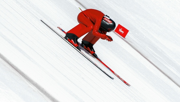 Der Flachauer Manuel Kramer stellte am Mittwoch einen neuen österreichischen Rekord im Geschwindigkeitsskifahren auf. (Bild: Sylvain Adenot/tamtam-photo.com)