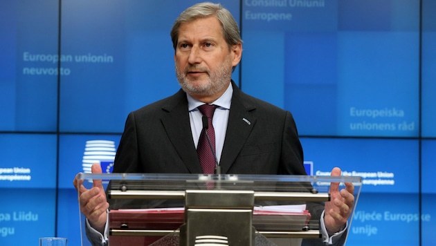 EU-Budgetkommissar Johannes Hahn (Bild: AFP)