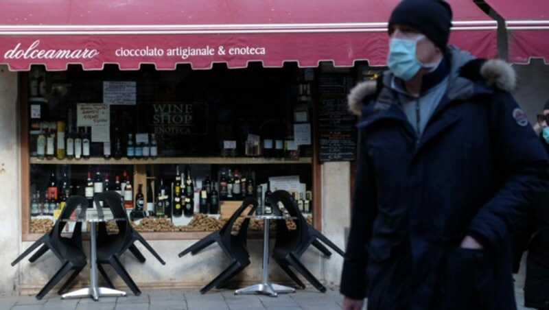 Geschäfte in Venedig sind geschlossen. (Bild: AFP)