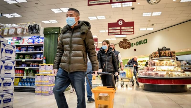 Ein Supermarkt in Mailand (Bild: APA/AP/LaPresse)