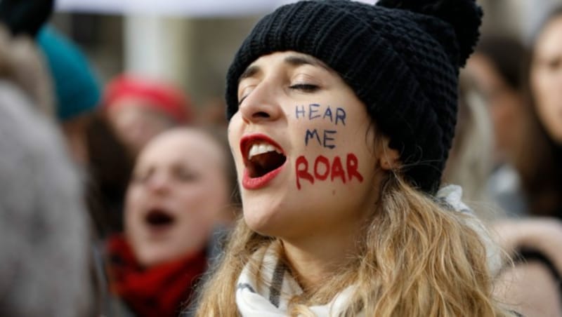 Frauen weltweit fordern mehr Rechte.
 (Bild: AFP)