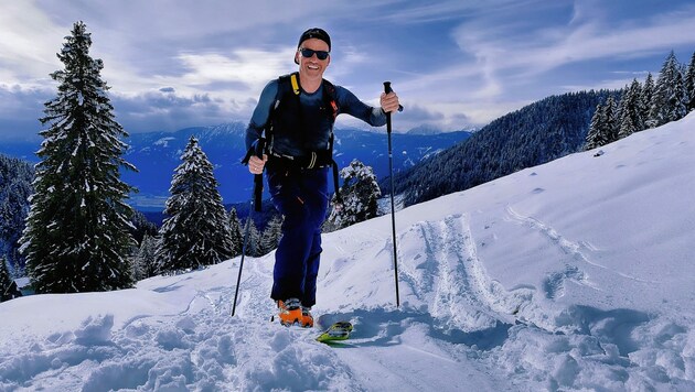 Joschi Peharz liebt Skitourengehen und Freeriden im Winter (Bild: Wallner Hannes)