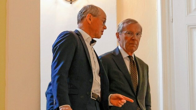 Landesvize Christian Stöckl mit Landeshauptmann Wilfried Haslauer (beide ÖVP) (Bild: Markus Tschepp)