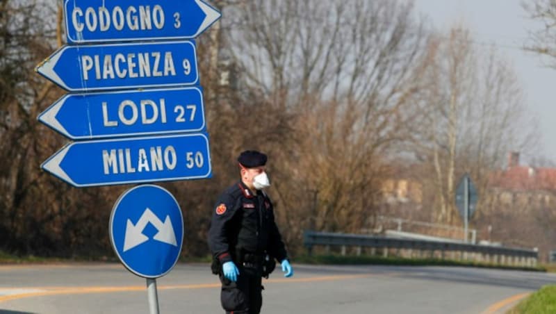 In Codogno wurde am 21. Februar der erste Infektionsfall gemeldet, erstmals gibt es jetzt die gute Nachricht, dass keine neuen Fälle dazugekommen sind. (Bild: AP)