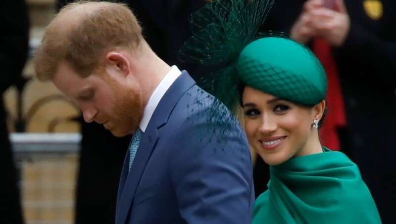 Prinz Harry und Herzogin Meghan bei ihrem letzten Auftritt in Großbritannien vor dem Megxit. (Bild: APA/AFP)