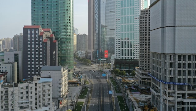 Die Straßen in Wuhan sind noch nahezu leer. (Bild: AFP)