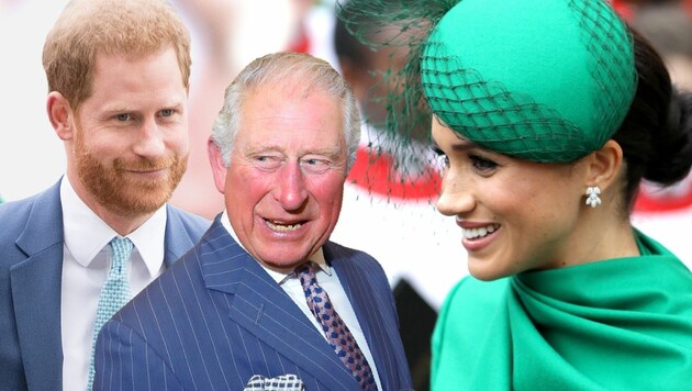 Prinz Harry und Herzogin Meghan bereiten König Charles III. neues Kopfzerbrechen. (Bild: Glomex)