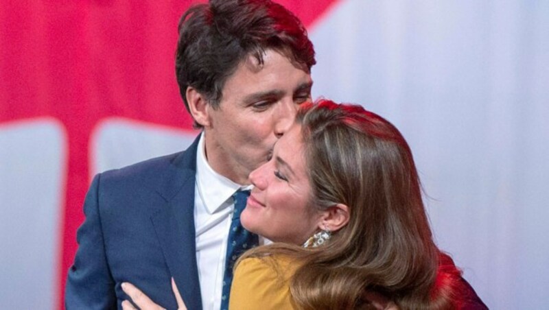 Justin Trudeau und seine Gattin Sophie Gregoire Trudeau (Bild: AP)