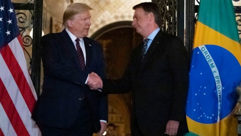 Am 7. März traf Donald Trump den brasilianischen Präsidenten Jair Bolsonaro. (Bild: AP)