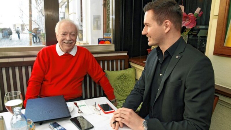 Michael Häupl im Gespräch mit „Krone“-Wien-Ressortleiter Michael Pommer (Bild: Klemens Groh)