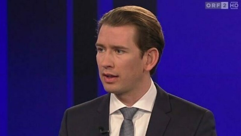 Kanzler Sebastian Kurz in der Sonder-„ZiB“ (Bild: ORF)