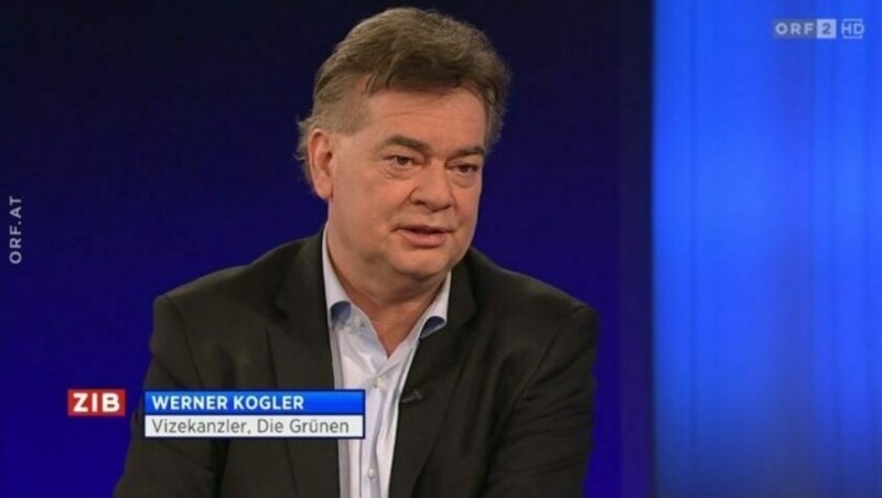 Vizekanzler Werner Kogler in der Sonder-„ZiB“ (Bild: ORF)