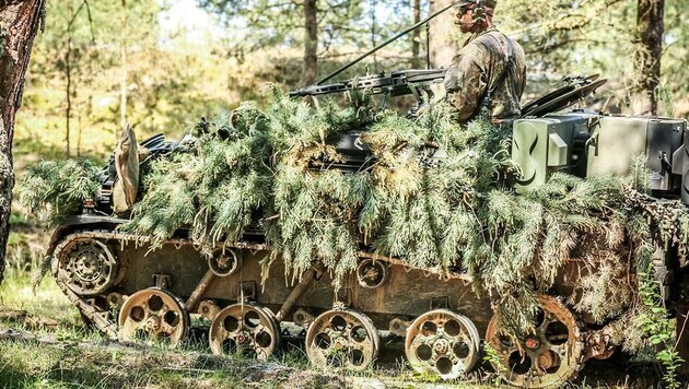 Das leichte Flugabwehrsystem Ozelot 2019 bei einer Übung in Polen (Bild: Bundeswehr/Alexander Feja)