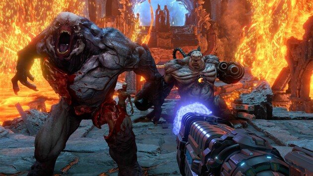 Screenshot aus dem Ego-Shooter „Doom“ (Bild: Bethesda)