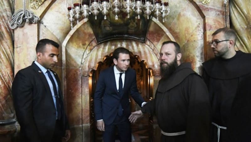 Auch Bundeskanzler Sebastian Kurz besuchte die Grabeskirche bereits. (Bild: APA/ROBERT JAEGER)