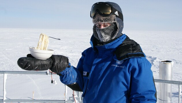 Die österreichische Medizinerin Carmen Possnig in der Antarktis (Bild: PNRA/IPEV/ESA/CYPRIEN VERSEUX)