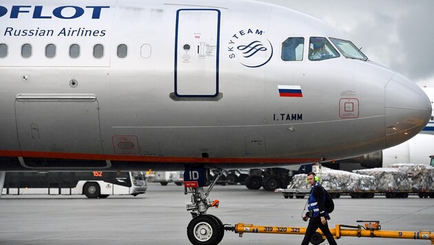 Eine Maschine der russischen Fluglinie Aeroflot (Bild: KIRILL KUDRYAVTSEV/AFP)