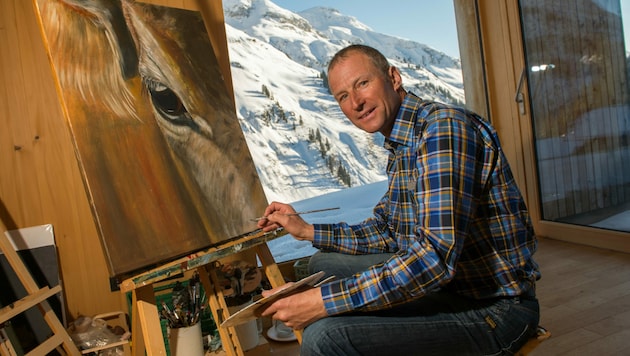 Olympiasieger Hubert Strolz hat seine Liebe zur Malerei entdeckt. (Bild: Stiplovsek Dietmar pauschal)