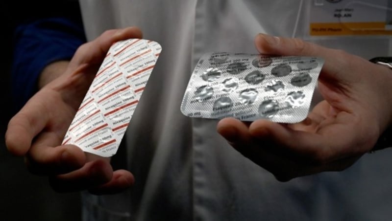 Tabletten mit Chloroquin und welche mit Hydroxychloroquin (Bild: AFP)