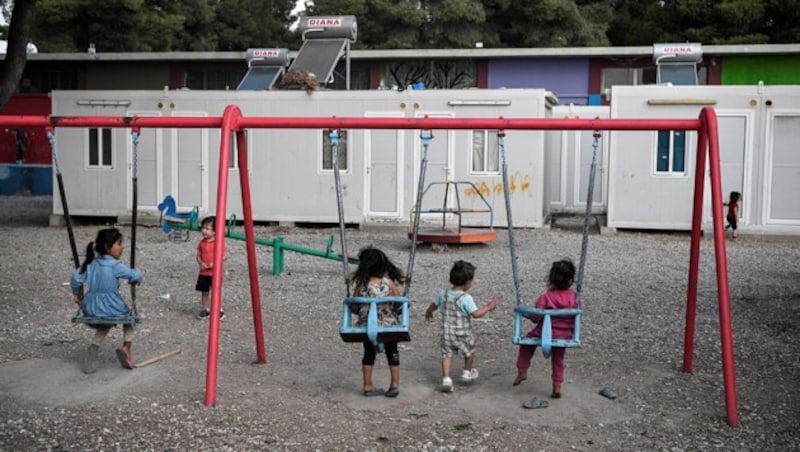 Das Lager in Ritsona, wo nach Schätzungen griechischer Medien rund 3000 Menschen leben. (Bild: AFP/Louisa Gouliamaki)