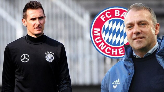 Miroslav Klose (li.) und Hansi Flick (Bild: afp, krone.at-grafik)