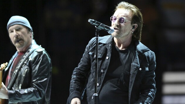 The Edge (links) und Bono von U2 (Bild: AFP)