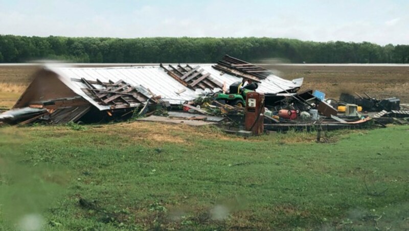 Der Tornado zog zu Ostern eine Schneise der Verwüstung durch den US-Bundesstaat Mississippi. (Bild: AP)