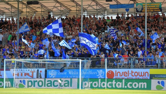 Hartbergs Fans werden im vollen Stadion keine Meisterrunden-Spiele im Frühjahr erleben. (Bild: GEPA pictures)