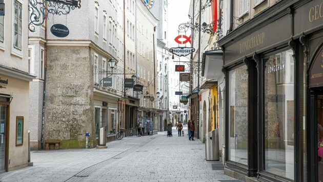 Die Getreidegasse in der Salzburger Altstadt. (Bild: www.neumayr.cc)