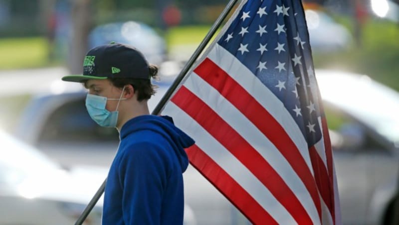 Im US-Bundesstaat Utah gab es am Samstag Demonstrationen für eine Wiederöffnung der Wirtschaft. (Bild: AP)