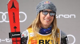 Ester Ledecka fuhr zuletz in Tarvis im Super-G auf Rang drei.