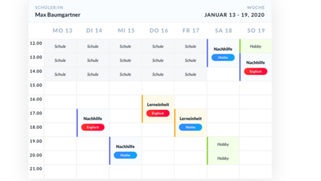 So sieht ein von GoStudent erstellter Lernplan aus. (Bild: GoStudent.org)