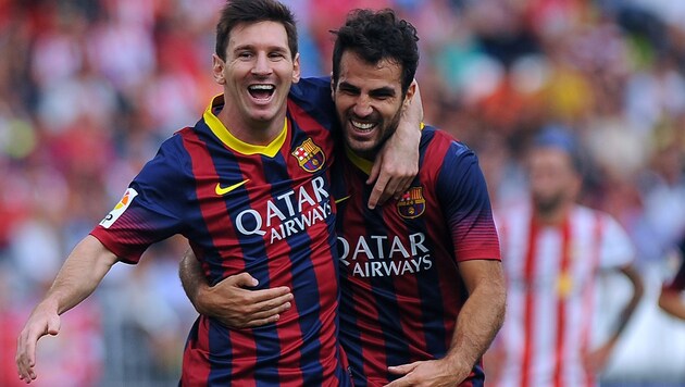 Lionel Messi (links) und Cesc Fabregas (Bild: AFP )