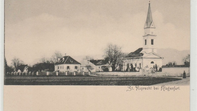 Die Kirche von St. Ruprecht und deren Friedhof waren anno dazumal noch praktisch unverbaut. (Bild: TAÖ)