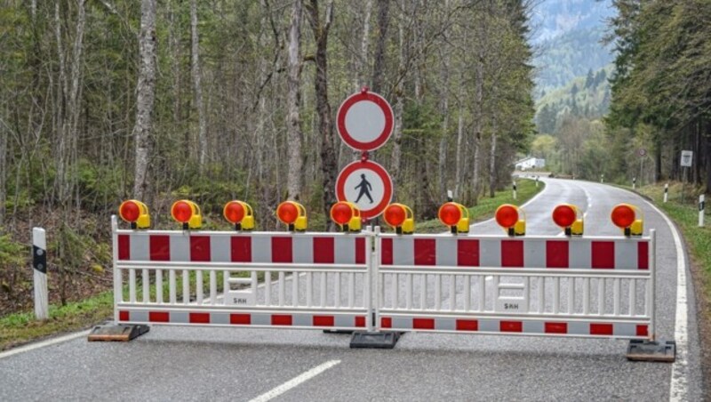 Totale Sperre beim Ursprungpass zu Bayern (Bild: Hubert Berger)