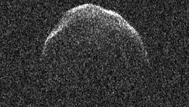 Eine Radaraufnahme des Asteroiden 1998 OR2 (Bild: Arecibo Observatory/NASA/NSF)