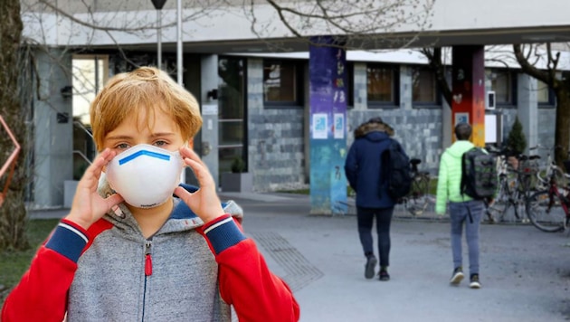 Kinder dürfen nur mit Mundschutz in die Schule kommen (Bild: Starpix/TUMA, Tröster)