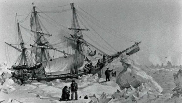 Shackletons Schiff ging unter, die Kärntner Entdecker hoffen auf „Kohle“ zum Weiterfahren. (Bild: Steiner Clara-Milena)
