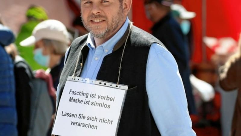 Rudolf Pitterka hatte für die Maskenpflicht nichts übrig. (Bild: ANDREAS TROESTER)