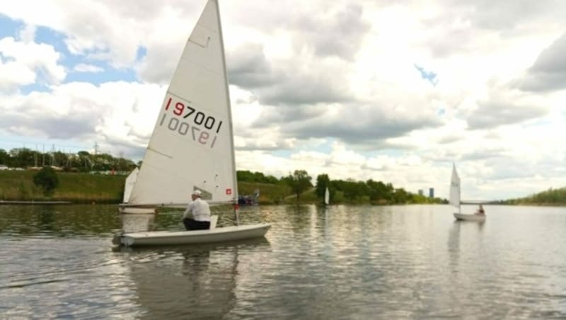 Sportler freuten sich über die Lockerungen der Maßnahmen - an der Neuen Donau wurde am Feiertag die Segelsaison eröffnet. (Bild: SC AMS/Fabian Obereder)