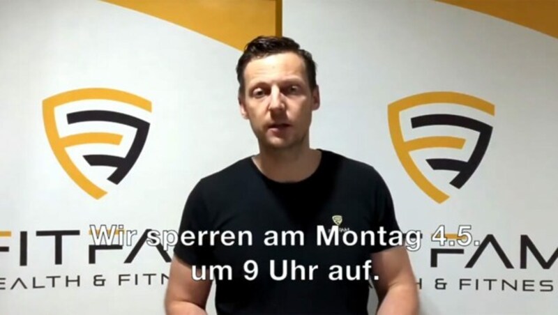 Christoph Haider: „Wir sperren am Montag wieder auf.“ (Bild: Christoph Haider/youtube.com)