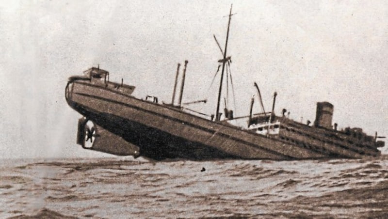 Das Schiff Leverkusen, auf dem Hans Dichand diente, wurde von Torpedos versenkt. (Bild: Privat)