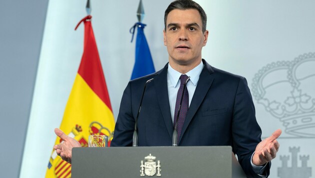 Spaniens Premier Pedro Sanchez (Bild: AFP)