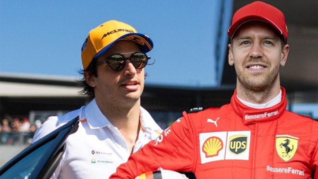 Carlos Sainz und Sebastian Vettel (Bild: GEPA )