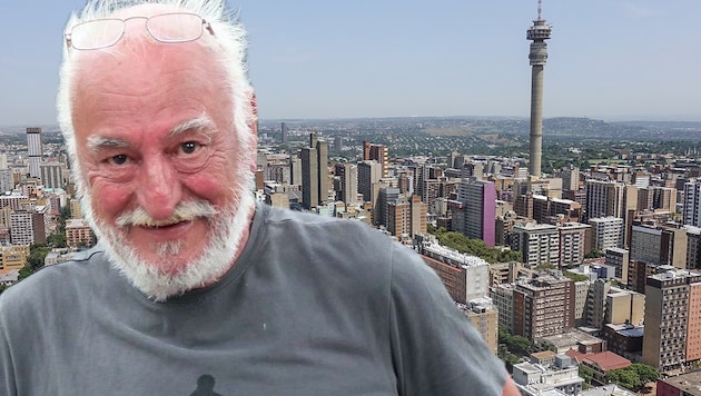 Harry Binder saß in Johannesburg fest. (Bild: Harry Binder, stock.adobe.com, krone.at-Grafik)