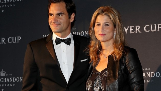 Roger und Mirka Federer (Bild: APA/AFP/GETTY IMAGES/MATTHEW STOCKMAN)